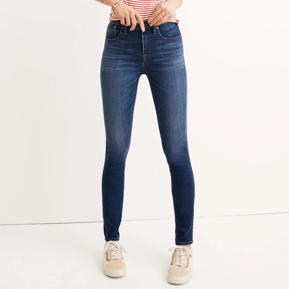 MADEWELL | Tall 10" High-Rise Skinny Jeans in Danny Wash, TENCEL™ Denim Edition - Picture 7 of 7
